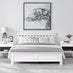 Azure White Solid Pine Double Bed Frame