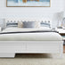 Azure White Solid Pine King Bed Frame + 2 Drawers
