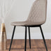 Koko Walnut Effect Round Dining Table & 4 Cappuccino Corona Black Leg Chairs