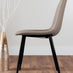 Koko Walnut Effect Round Dining Table & 4 Cappuccino Corona Black Leg Chairs