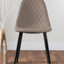 Andria Black Leg Marble Effect Dining Table and  6 Cappuccino Corona Black Leg Chairs
