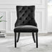 Imperia 4 Black Dining Table and 4 Black Belgravia Black Leg Chairs