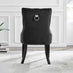 Giovani 6 Black Dining Table & 6 Black Belgravia Black Leg Chairs