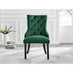 Kylo Brown Wood Effect Dining Table & 6 Green Belgravia Black Leg Chairs
