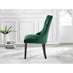Kylo Brown Wood Effect Dining Table & 6 Green Belgravia Black Leg Chairs