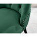 Kylo Brown Wood Effect Dining Table & 6 Green Belgravia Black Leg Chairs