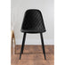 Santorini Brown Round Dining Table And 6 Black Corona Black Leg Chairs