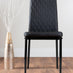 Imperia 4 Black Dining Table and 4 Black Milan Black Leg Chairs