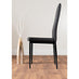 Novara Black Leg Round Glass Dining Table & 4 Black Milan Black Leg Chairs