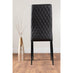 Enna Black Glass Extending Dining Table and 6 Black Milan Black Leg Chairs