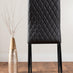 Imperia 6 Grey Dining Table and 6 Black Milan Black Leg Chairs