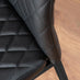 Carson White Marble Effect Dining Table & 4 Black Milan Black Leg Chairs