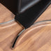 Leonardo Glass And Chrome Metal Dining Table And 4 Black Willow Chairs Set