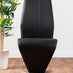 Giovani Black White High Gloss Glass Dining Table and 4 Black Willow Chairs Set