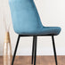 Lira 100cm Grey Metal Extending Dining Table & 4 Blue Pesaro Black Leg Chairs