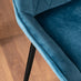 Novara Black Leg Round Glass Dining Table & 4 Blue Pesaro Black Leg Chairs