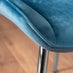 Novara 100cm Round Dining Table and 4 Blue Pesaro Silver Leg Chairs