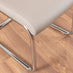 Leonardo Glass And Chrome Metal Dining Table And 6 Cappuccino Beige Lorenzo Chairs