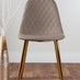 Leonardo 6 Gold Dining Table and 6 Cappuccino Corona Gold Leg Chairs