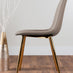 Leonardo 6 Gold Dining Table and 6 Cappuccino Corona Gold Leg Chairs