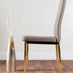 Arezzo White High Gloss Extending Dining Table & 8 Cappuccino Milan Gold Leg Chairs