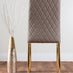 Leonardo 4 Gold Dining Table and 4 Cappuccino Gold Leg Milan Chairs