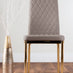 Leonardo 4 Gold Dining Table and 4 Cappuccino Gold Leg Milan Chairs