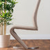 Giovani High Gloss And Glass Dining Table And 6 Cappuccino Beige Willow Chairs Set