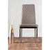 Imperia 4 Modern Grey High Gloss Dining Table And 4 Cappuccino Modern Milan Chairs Set