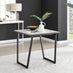 Carson White Marble Effect Square Dining Table & 2 Grey Calla Black Leg Chairs
