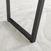 Carson White Marble Effect Square Dining Table & 2 Grey Calla Black Leg Chairs