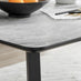 Carson White Marble Effect Dining Table & 6 Black Calla Black Leg Chairs