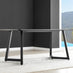 Carson White Marble Effect Dining Table & 6 Black Calla Black Leg Chairs