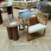 Cassia Beige Fabric Mid Century Modern Accent Chair