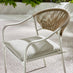 2x Elba Cream & Rattan Garden Dining Chairs