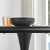 Elina White Marble Effect Round Dining Table & 2 Cappuccino Corona Black Leg Chairs