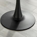 Elina White Marble Effect Round Dining Table & 2 Cream Pesaro Black Leg Chairs