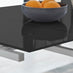 Enna Black Glass Extending Dining Table and 6 Grey Lorenzo Chairs