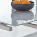 Enna White Glass Extending Dining Table and 4 Cappuccino Lorenzo Chairs