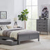 Azure Grey Solid Pine King Bed Frame