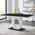 Giovani 6 Black Dining Table & 6 Grey Belgravia Black Leg Chairs