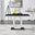 Giovani 4 Black Dining Table & 4 Black Milan Black Leg Chairs
