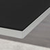 Giovani Black White High Gloss Glass Dining Table and 4 Grey Milan Chairs Set