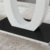 Giovani Black White High Gloss Glass Dining Table and 4 White Lorenzo Chairs Set