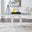 Giovani Rectangular Grey and White High Gloss Glass 6 Seater Large Dining Table