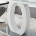 Giovani Grey White Modern High Gloss And Glass Dining Table And 4 Elephant Grey Murano Chairs Set