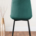 Leonardo Black Leg Glass Dining Table & 6 Green Pesaro Black Leg Chairs