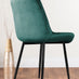 Novara 120cm Gold Round Dining Table and 6 Green Pesaro Black Leg Chairs
