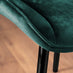Novara 120cm Gold Round Dining Table and 6 Green Pesaro Black Leg Chairs