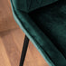 Leonardo Black Leg Glass Dining Table & 6 Green Pesaro Black Leg Chairs